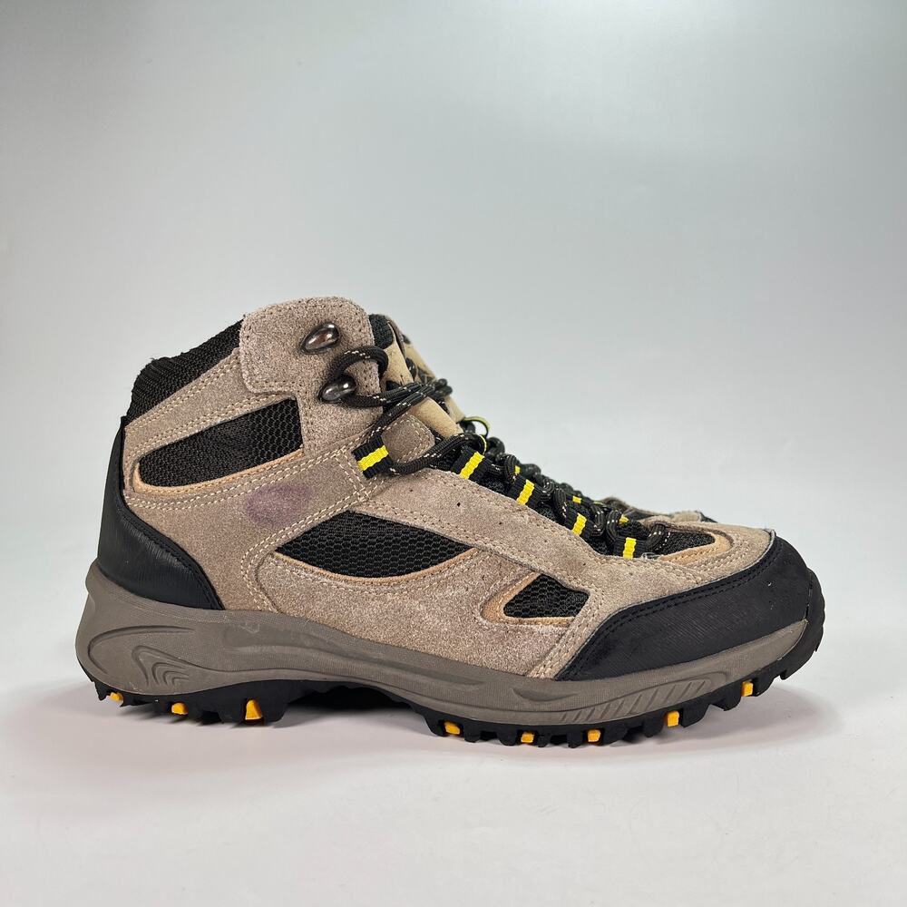 Denali Mount Shasta Tan Black Yellow Mid Top Hiking Boots MY0221A Youth Size 6